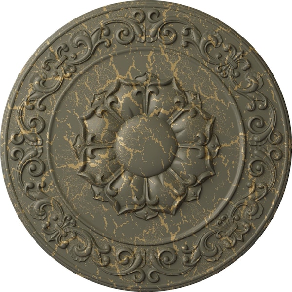 Ekena Millwork Sydney Ceiling Medallion (Fits Canopies up to 5 3/4"), 27 3/4"OD x 2"P, Witch Hazel Crackle CM27SYWHC - main